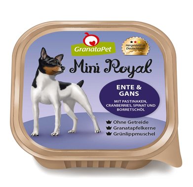 GranataPet Mini Royal Cani Adulti Pollo, Anatra e Oca per CANI | cod. 4260165191784