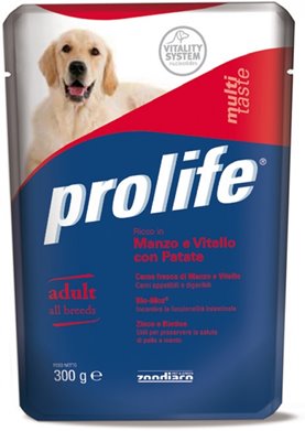 Prolife Multitaste Grain Free Cani Adulti Manzo, Vitello e Patate per CANI | cod. 8015579026520