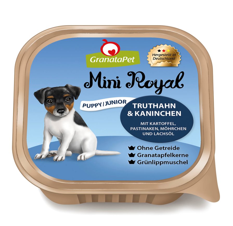 GranataPet Mini Royal Cani Puppy/Junior Tacchino e Coniglio