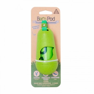 Beco Pod Dispencer per Sacchetti Igienici in Plastica Naturale colore verde per CANI | Beco Pets | cod. 5060189754816