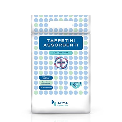 ARYA Tappetini Assorbenti con Clorexidina  per CANI | cod. 8006455056021