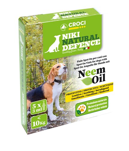 Niki Natural Defence Cane fino a 10 kg Spot-On Neem 5x3ml