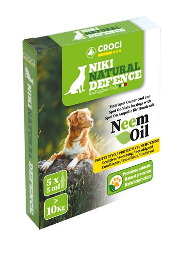 Niki Natural Defence Cane oltre i 10 kg Spot-On Neem 5x5ml