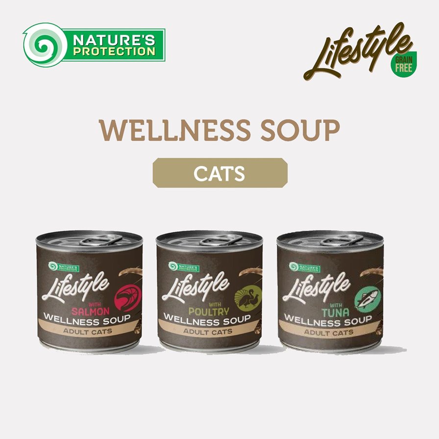 Nature's Protection Lifestyle Soup Gatti Adulti Kit Prova 6 pz (contiene 2 vaschette da 85 gr per gusto)