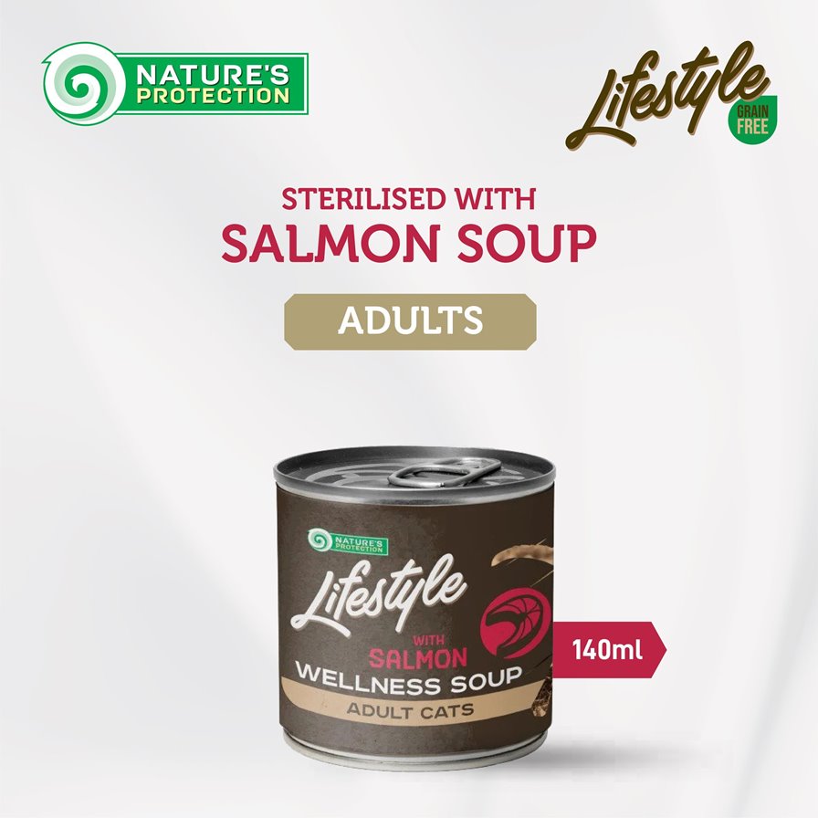 Nature's Protection Lifestyle Soup Grain Free Gatti Sterilised Salmone