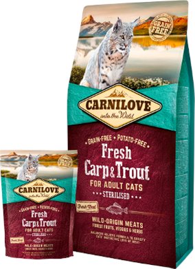 Carnilove Adult Cat Sterilised Fresh Carpa e Trota per GATTI | cod. 8595602527427