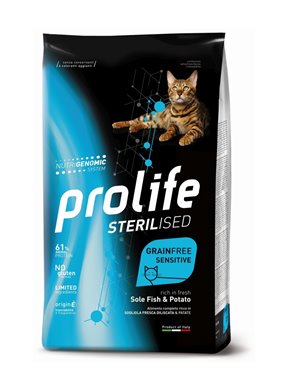 Prolife Sterilized Sensible Gatti Adulti Sogliola e Patate per GATTI | cod. 8015579035805