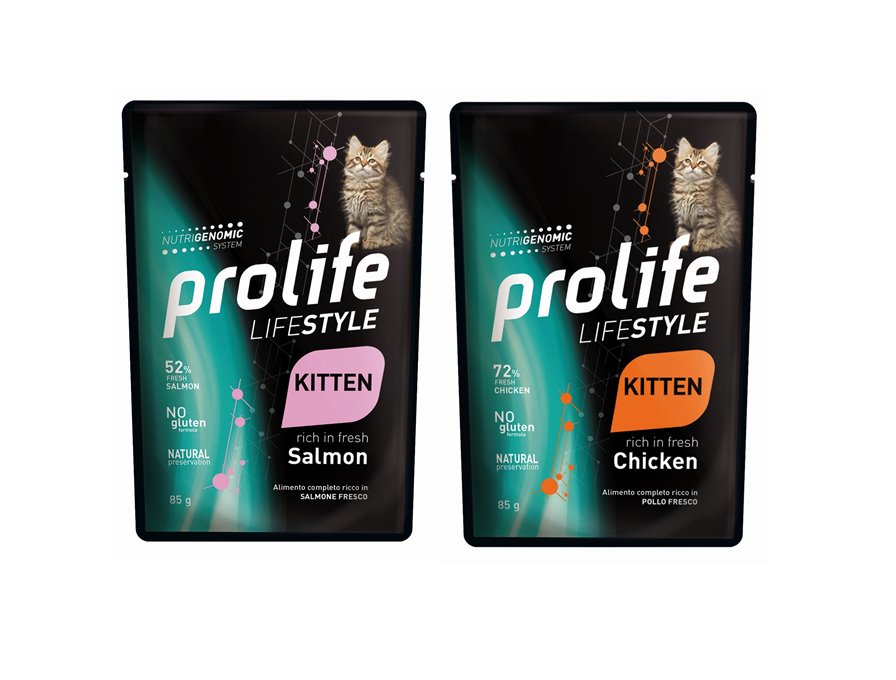 Prolife Kit Prova LifeStyle Kitten 4 pz. da 85 gr (contiene 2 bustine da 85 gr per gusto)
