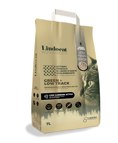 Lindocat Advanced Green + Low Track Lettiera Biodegradabile 7 lt