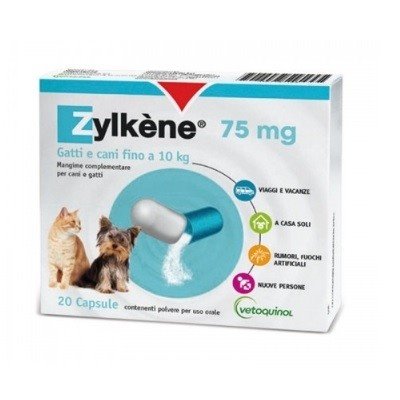 Zylkene 20 capsule da 75 mg per Gatti e Cani fino ai 10 kg